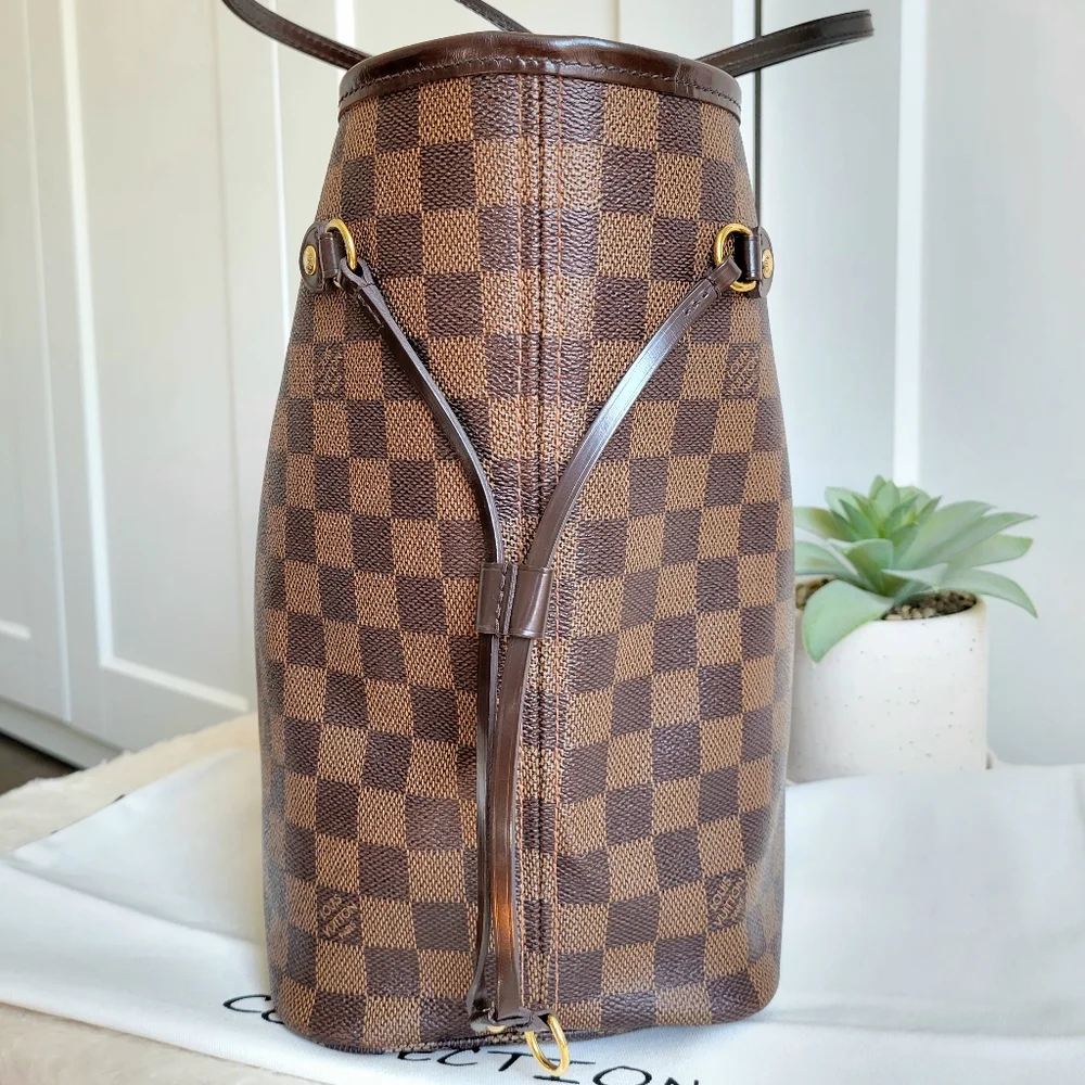 💕Louis Vuitton Tote Bag Neverfull MM Damier Ebene "ROSE Ballerine Interior" - Picture 15 of 17